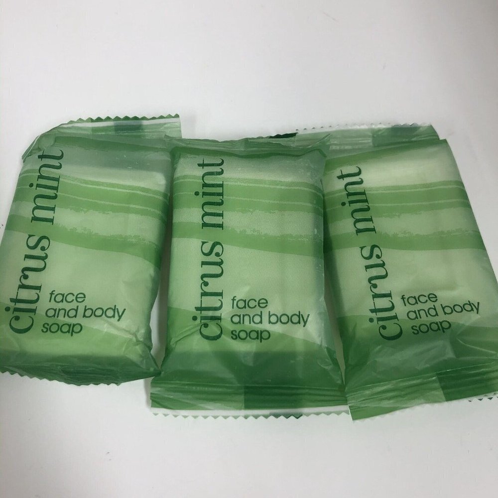 Lot of 3 Citus Mint Face and Body Soap Travel Size 1 oz each